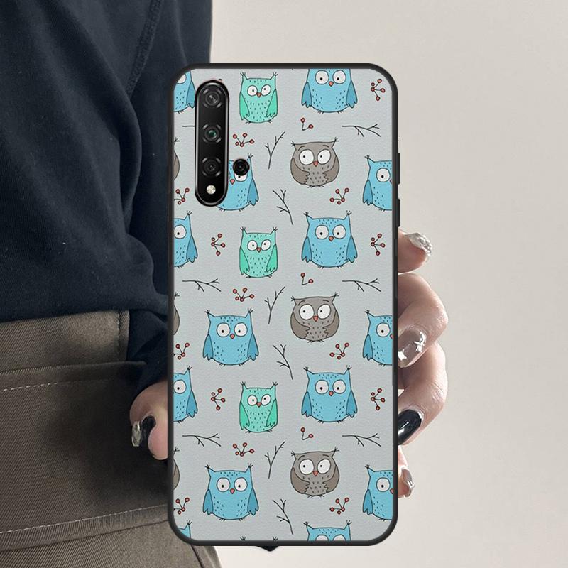 Owl Pattern For Huawei Nova 12s 12i 11i 7i 8i 9 10 SE Y91 Y90 Y60 Y70 Y72 Y61 P60 Pro P30 P40 Lite Case