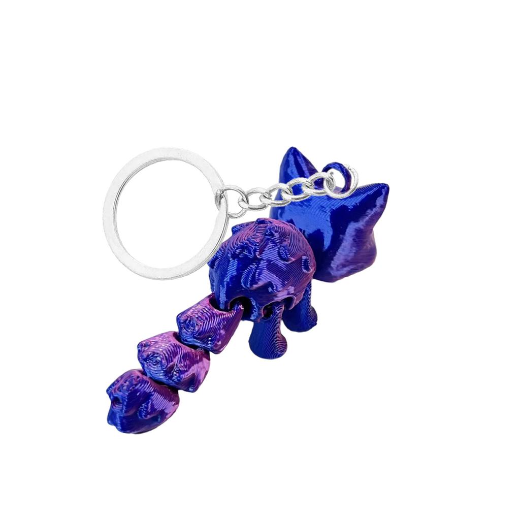 Unique 3D Printed Cat Pendant Keyring Durable 3D Printed Cat Keyring Lightweight Key Ornament With Exceptional Detail