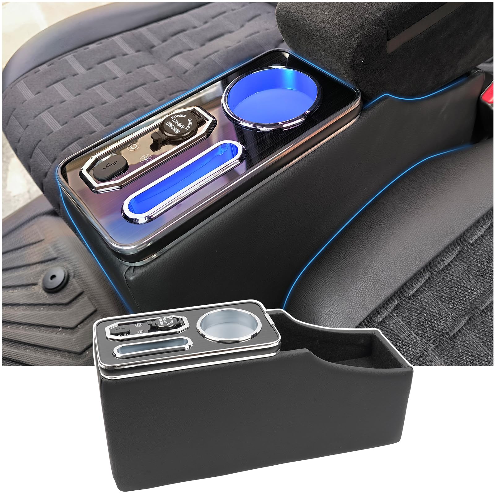 

Delica Mini Серия B3 Консоль Дышащая Регулируемая Окружающая Большая RGB USB Простая ПУ Совместимая с B3 и B38A с Напольным Консольным Лоток-Боксом, Подлокотником,