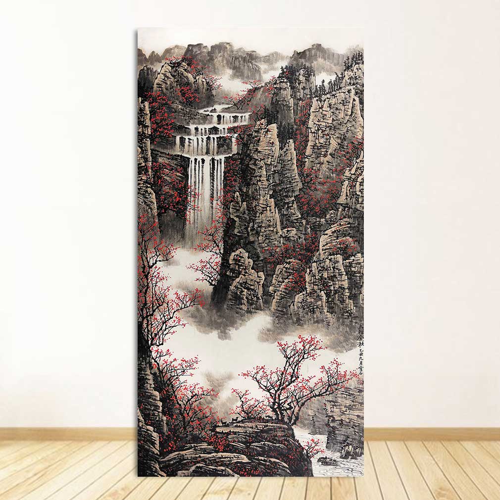 Classic Chinese Ink painting Landscapes Large Size Wall Picture For Living Room Home Decor-7 Huge Size Canvas Print Painting,