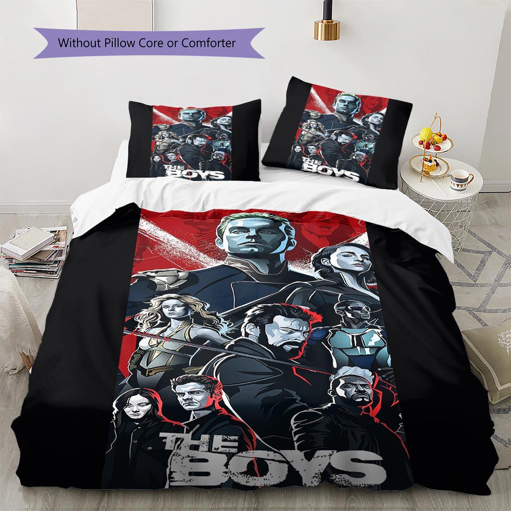 The Boys Muster Bettwäsche Heimdekoration Geburtstagsgeschenk (1 Bettbezug + 2 Kissenbezüge, ohne Füllung)