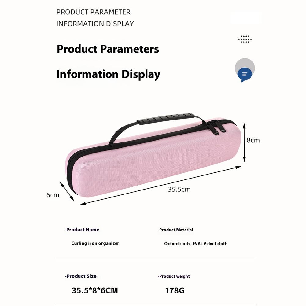 Hair Straightener Storage Bag Anti-Fall Curling Iron Storage Bag Multi-Function Portable Travel Carrying Case for Home Storage