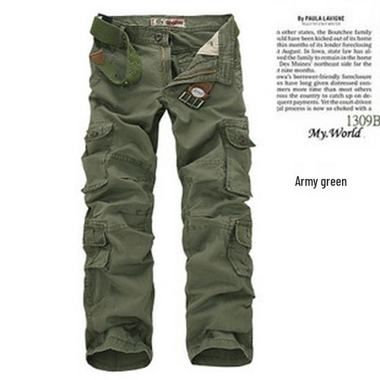 Men's Plus Size 8-Pocket Casual Outdoor Work Pants