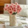 Cream Wind Ceramic Vase Ornaments Living Room Flower Arrangement Dried Flowers Large Diameter Luxury High Sense Irregular Vase