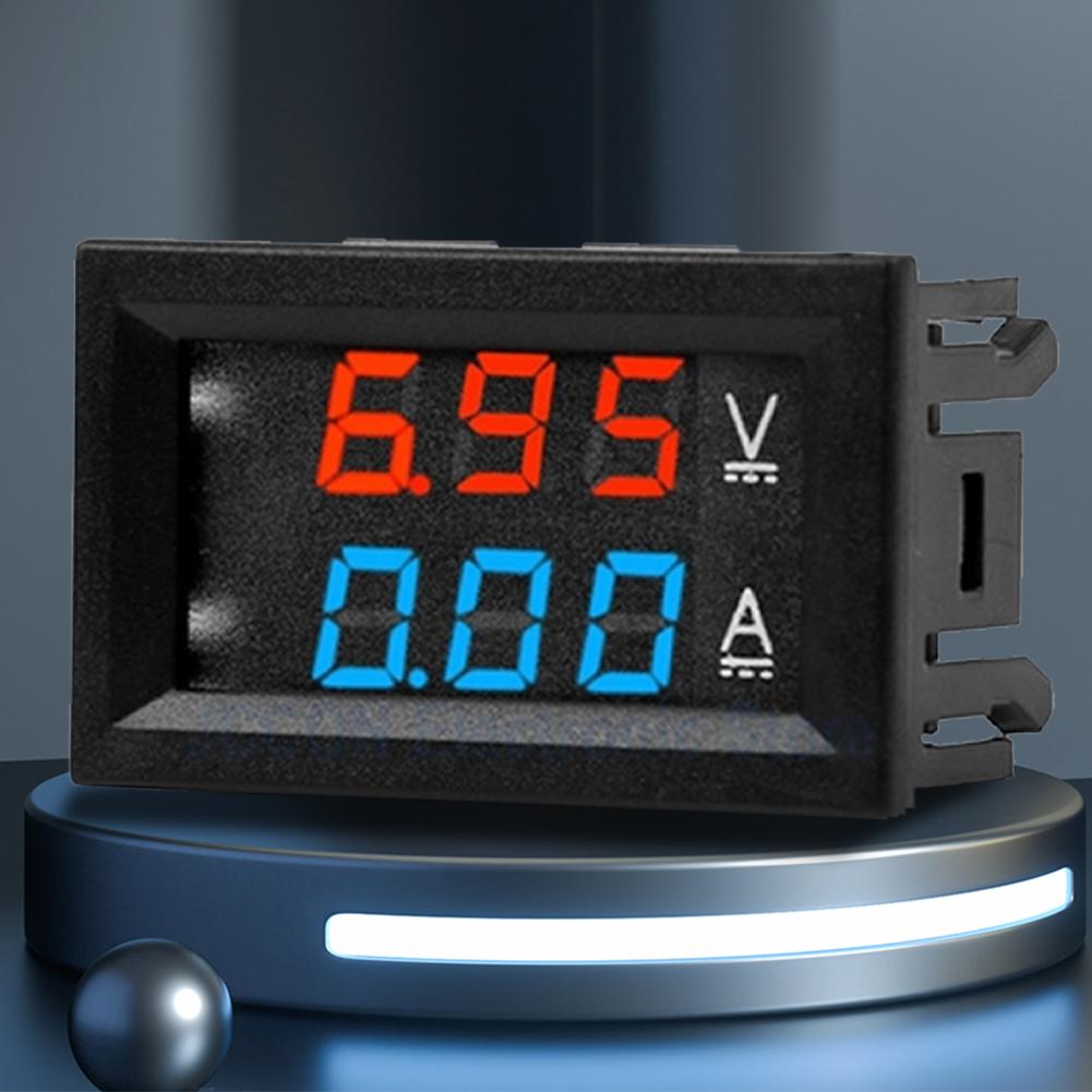 2 In1 Multimeter 0.56inch LED Display Digital Voltage Current Tester DC0-100V 10A 50A 100A High Precision for Home Office
