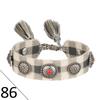 European Woven Bracelet with Metal Nail Buckle and Tassel for Women