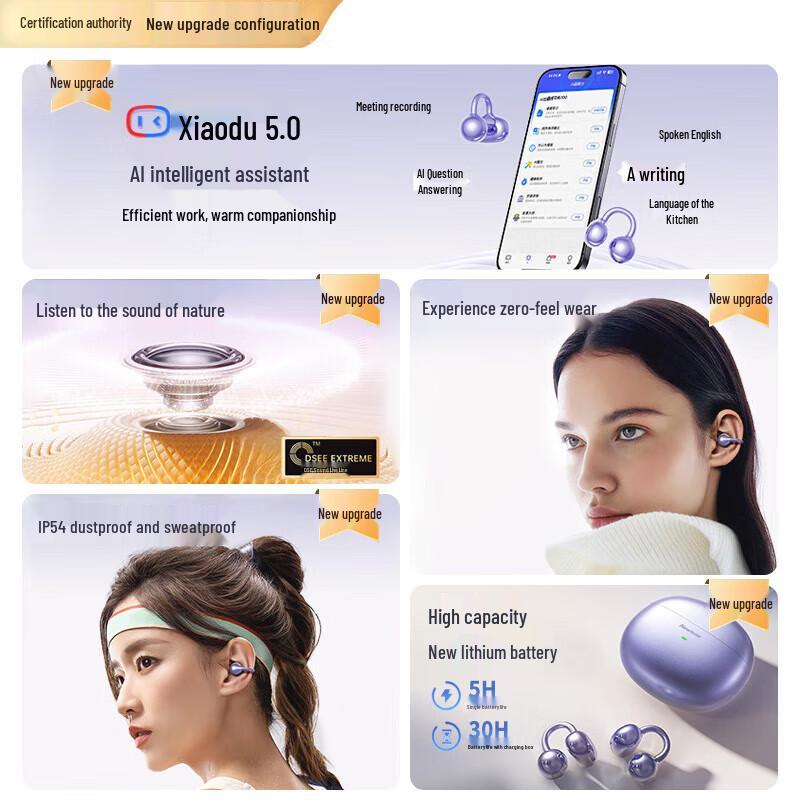 Newmine S6 AI Smart Translation Bluetooth Earbuds