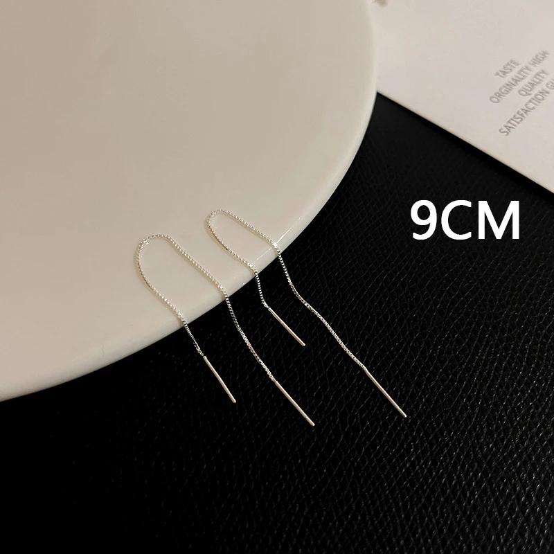 Luxury Metal Smooth Long Hook Earrings for Women Minimalist Gold Silver Color Leaf Geometric Earrings Party Jewelry Accessories