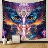 Boho Chic Wall Tapestry With Moon Phase Floral Starry Sky Design Bedroom Yoga Studio Decor