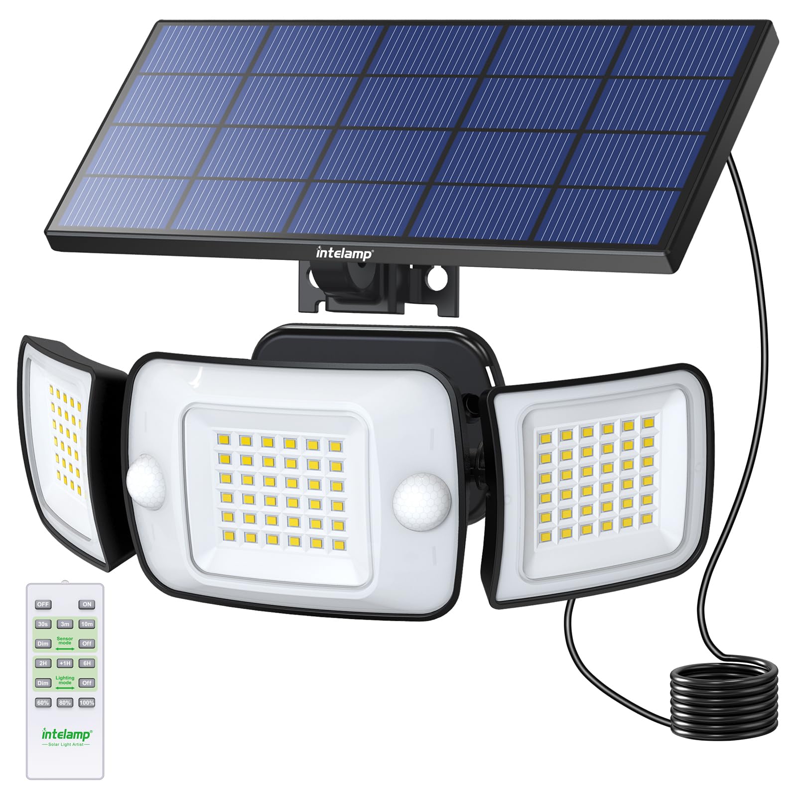 

Intelamp Outdoor Solar Sensor Light, 6000mAh High Capacity, 1200 Lumens, Waterproof, Motion Sensor, High Brightness, Garden Light, Security Light,