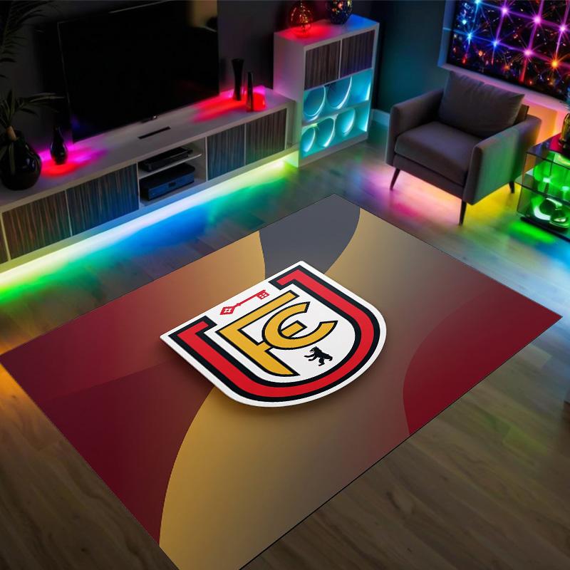 Union Berlin FC Design Crystal Velvet Carpet Cozy Non?Slip Printed Rug For Bedroom Living Room Entrance