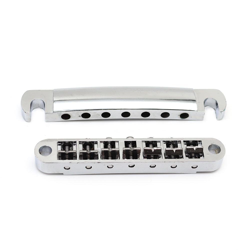 1 Set Tune-O-Matic Brücke und Saitenhalter mit Stiften 7-Saiten-Set Passend für SG LP Epi E-Gitarre