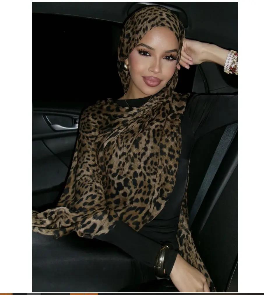 Watercolor Series Cotton Satin Printed Ethnic Headscarf Shawl for Women, 180x80CM.