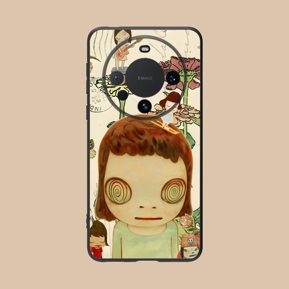 

Anime Yoshitomo Nara Phone Case for Huawei Mate 60 50 40 30 20 10 Pro Plus Lite E 5G Colorful Printing Cover Cover Luxury Pretty Huawei Mate 10 Lite