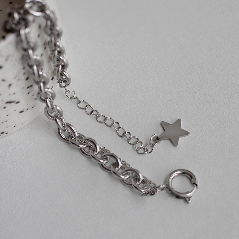 2025 New Star Stacked Pendant Titanium Steel Link Chain Punk Clavicle Necklace Sweater Chain Accessories Women Perfect