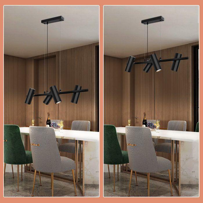 Suspension - NETTLIFE - 4 flammig - Noir - GU10 - Ø65 cm