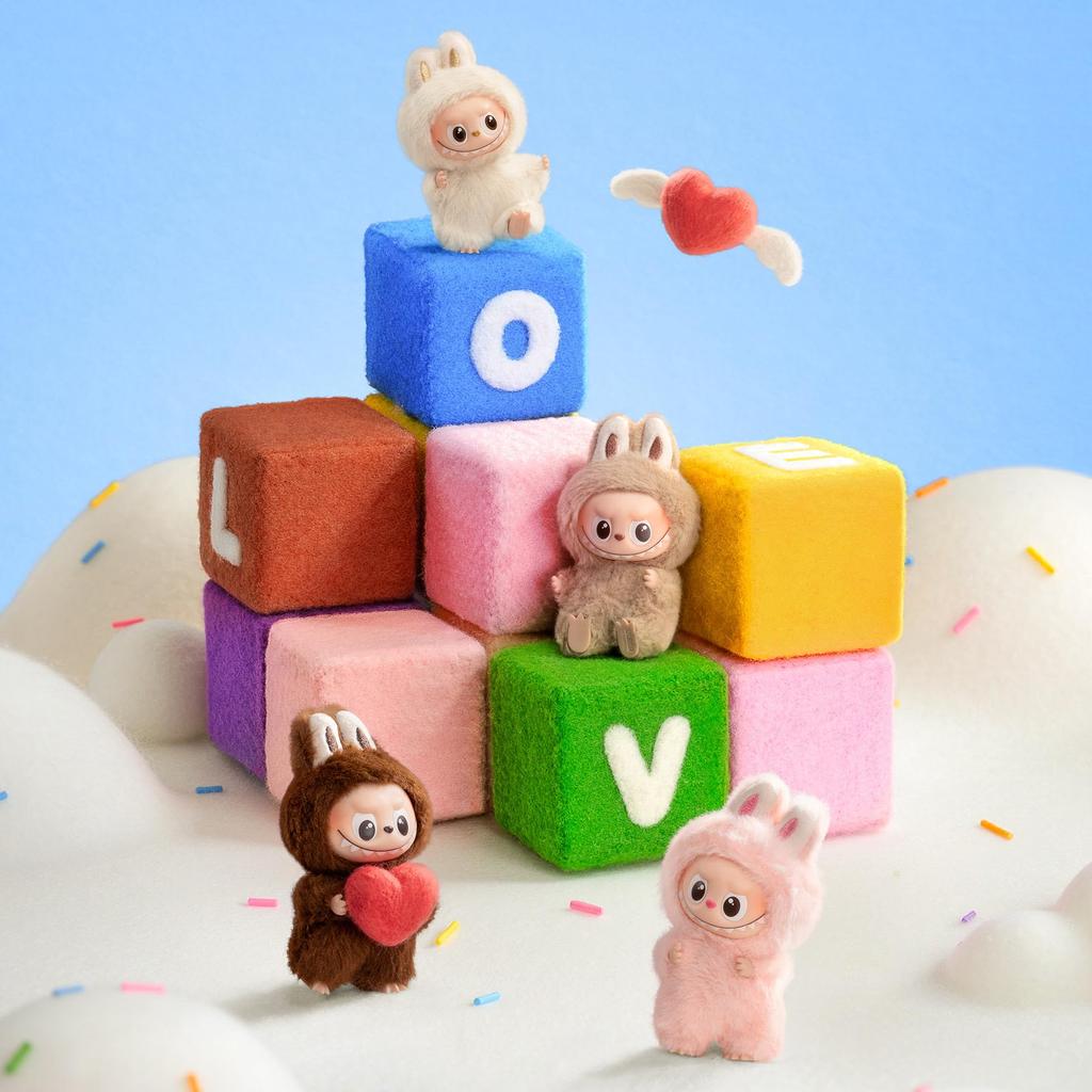 POP MART The Monster PIN for Love Series - Vinyl Plush Pendant Blind Box (A-M), Labubu Collectible Toy, Holiday Birthday Gift for Girls and Boys,