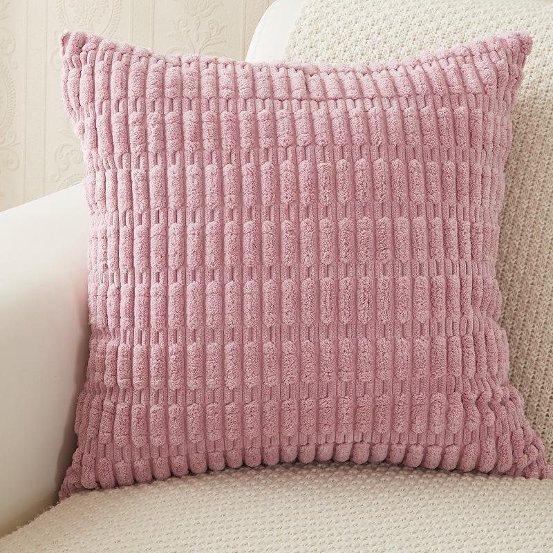 45x45cm Kordové povlaky na dekorační polštáře Měkké pruhované čtvercové povlaky na polštáře Jarní povlaky na polštáře na pohovku, gauč, ložnici, židli