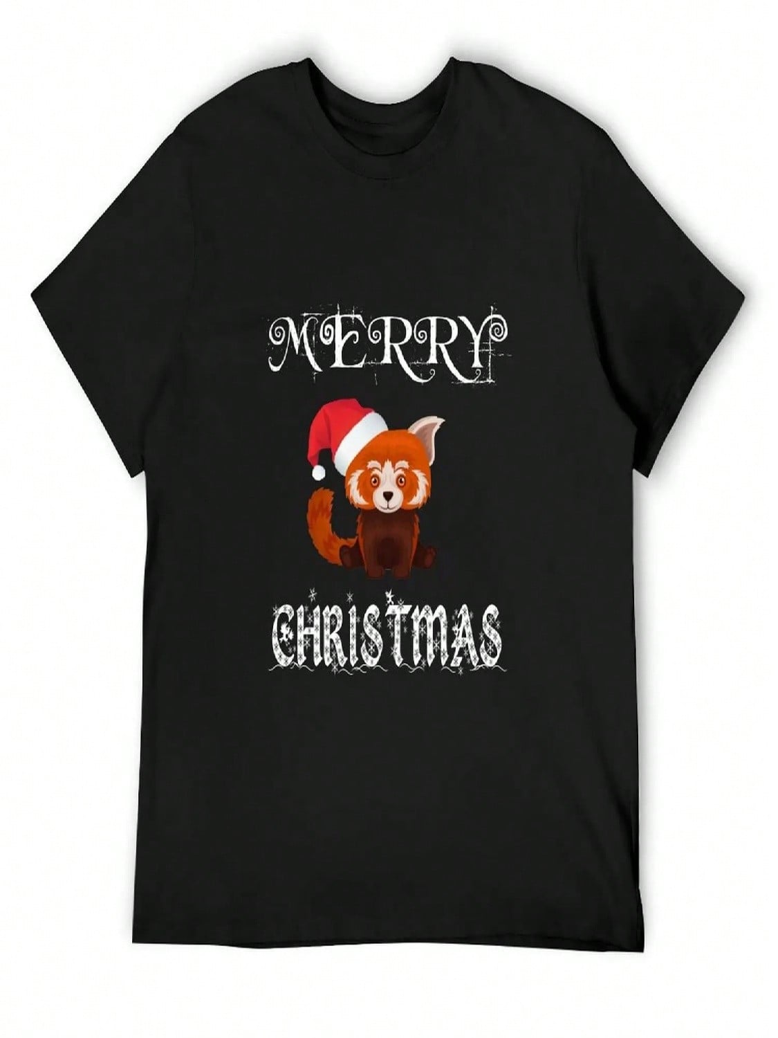 Merry Christ-Mask, Cute Red Panda T-Shirt Kawaii Clothes Blue Archive Aesthetic Clothes unisex s T-Shirt S разноцветный