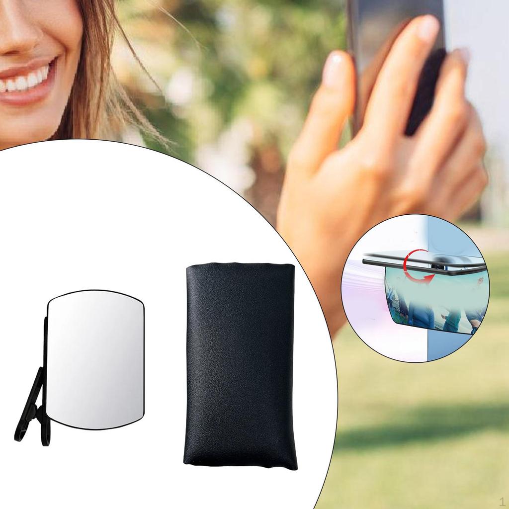 Mobile Phone Camera Mirror Reflection Clip Kit Adjustable Accessory Lightweight for Travel Flexible