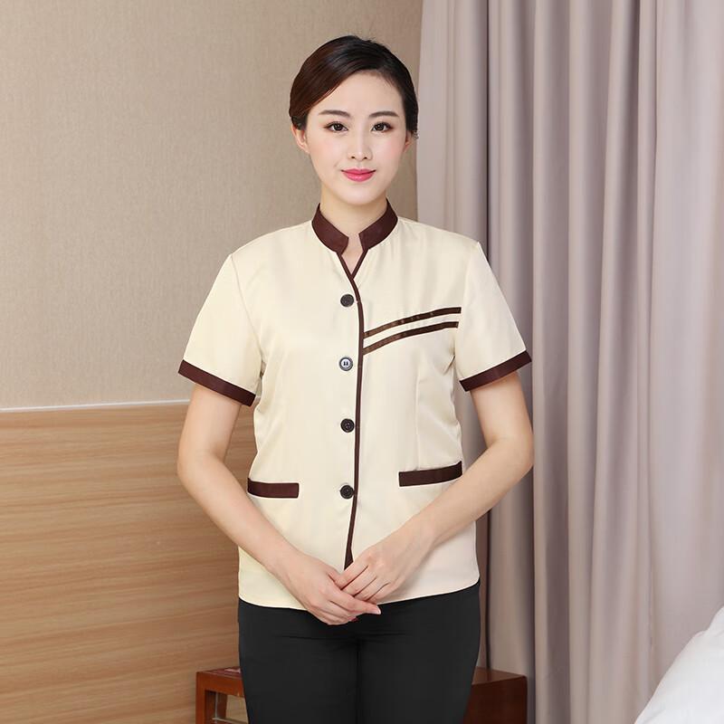 Toluoman Unisex Short-Sleeve Breathable Cleaning Uniform