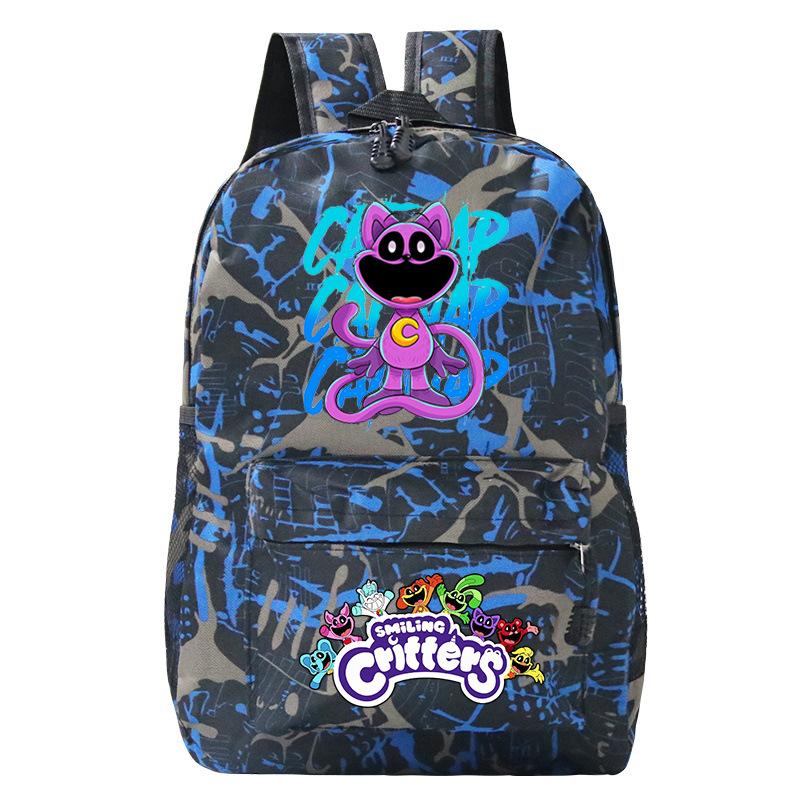 Smiling Critters Smiling Animals College Style Boys And Girls Junior High School Students School Bag Casual Backpack