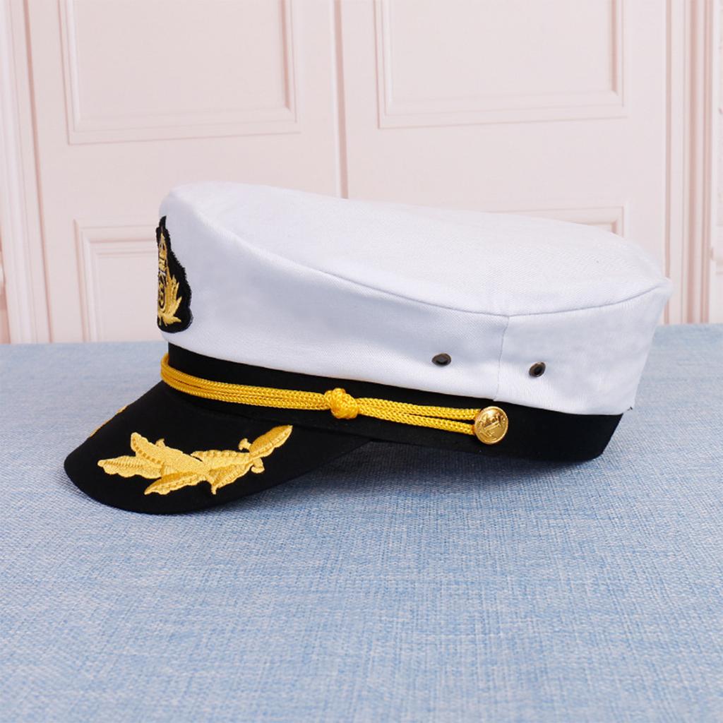 Captain Hat Costume for Women Men Teenagers for Sailor Party Decoration Costume Cosplay Dress-up