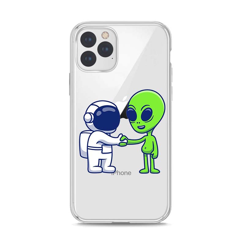 Cartoon Astronaut Silicone Cover For Apple IPhone 13 12 Mini 11 Pro XS MAX XR X 8 7 6 6S 5 Plus SE Phone Case