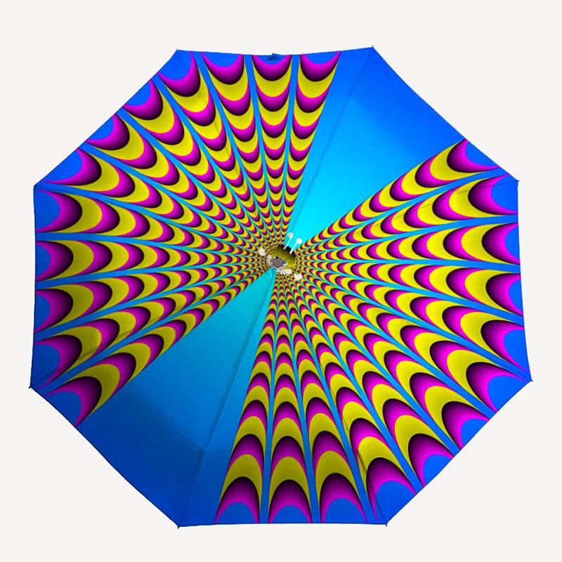 1pc Psychedelic Butterfly Automatic Open/Close Umbrella with Windproof, 8-Rib Sturdy Canopy, Durable Ribs, Ideal for Gifts yy251117023