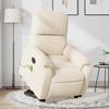 VidaXL Electric Massage Recliner Armchair Beige Microfiber 3204955