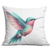 New Vintage Gold-plated Flower Hummingbird Print Pillowcase Home Sofa Cushion Pillowcase
