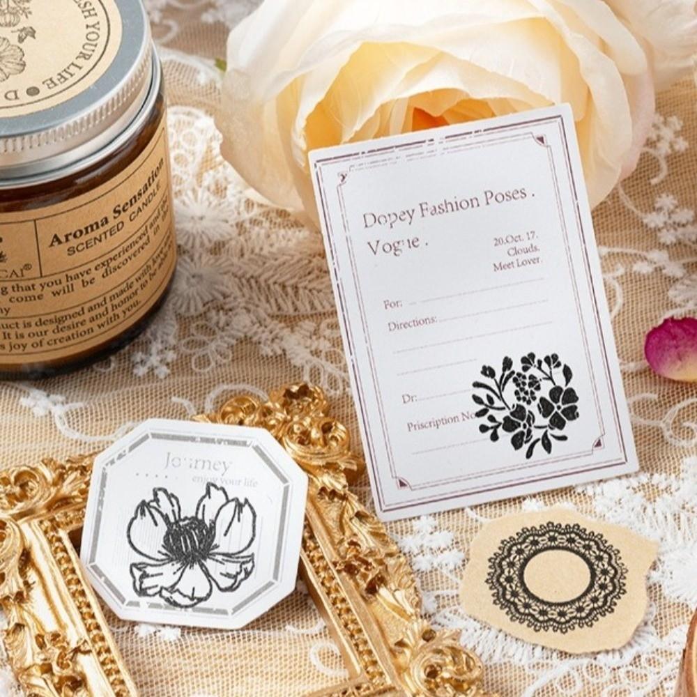 Butterfly Flower Themed Cylindrical Stamp 3 Options Petal Lace Stamp Handbook Craft