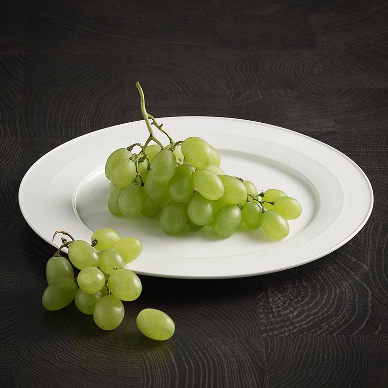 Nordisk biff tallrik, Vit platt tallrik, High-end familje grönsakstallrik, Hotell restaurang buffé tallrik, B&B frukosttallrik