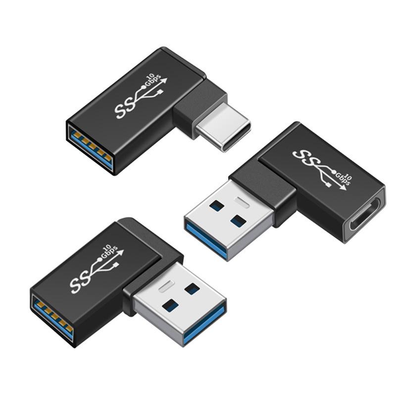 OTG Adapter USB 3.1 Type C Female To USB 3.0 Male Converter 10Gbps Type C to USB 3.0 90 Degrees Angled For USB C OTG Connector