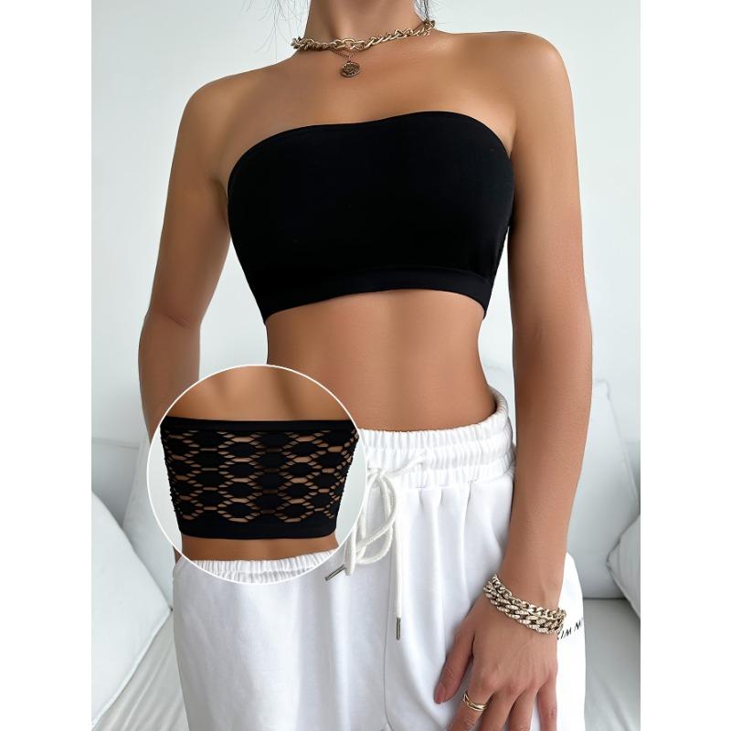 Mesh Hollow Summer Strapless Wrap Bra