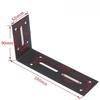 1Pc Adjustable L-Shape Corner Brace with Screws - Slotted Joint Right Angle Bracket for Furniture Wood Shelves Cabinet