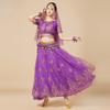 Arabian Princess Costume - Chiffon Belly Dance Suit with Veil - Bollywood Fancy Dress for Cosplay Party and Stage Show