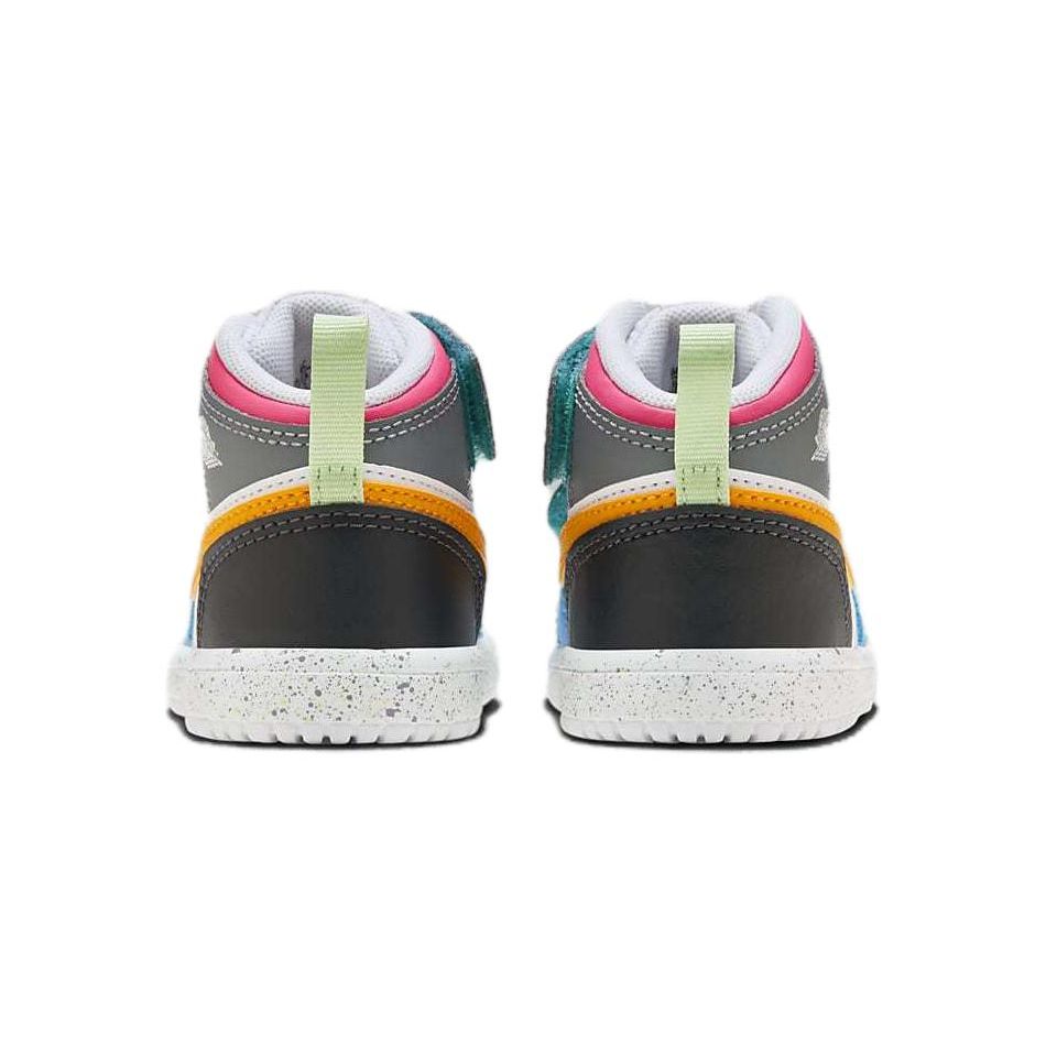 Jordan 1 Mid ALT SE White Dark Shadow Hyper Pink Taxi (TD) Baby Sneakers FJ3463-100