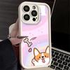 Phone Case for iPhone 17 Air 16E 15 16 Pro Max Corgi Dog Cute Cover 14 Plus 13 12 Mini Soft Shell Silicone Fundas