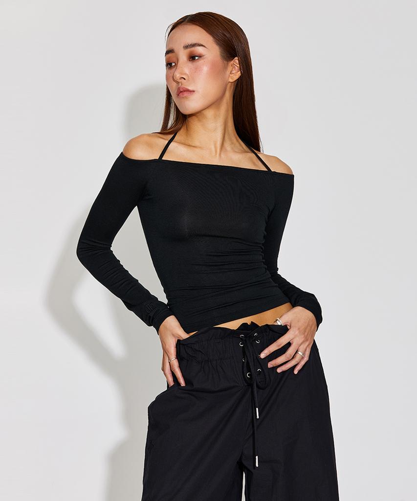 TOPGIRL Light Weight Off Shoulder Halter Top_T316Tp118