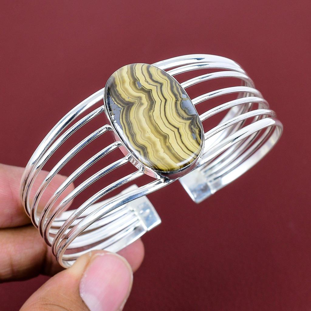 Schalenblende Bangle 925 Sterling Silver Cuff Bracelet Adjustable Bangle Very Pretty Gemstone Cuff Bracelet Engagement Gift Handmade Jewelry