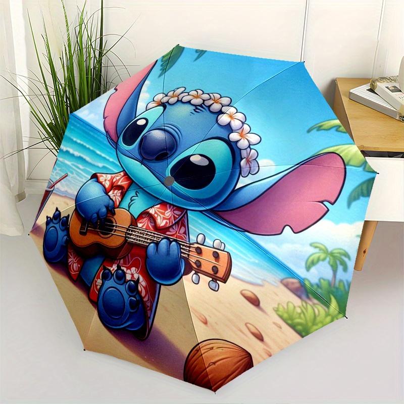 

Stitch,Ukulele Automatic Folding Umbrella - Simple 8-Rib Design, Bright Cartoon Pattern, Durable Iron Frame, Suitable For Travel, Outdoor, B