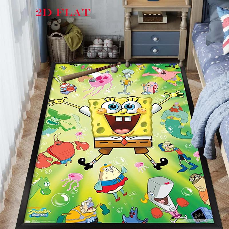 Spongebob Friends Adventure carpet Camping Trip Suitable For All Seasons Sheet Machine Washable Air Conditioning carpet