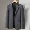 Men's Blazer Coat Fashion Middle-aged Business Casual Professional Wear Casual Loose British Style Sub-trend Four Seasons Suit