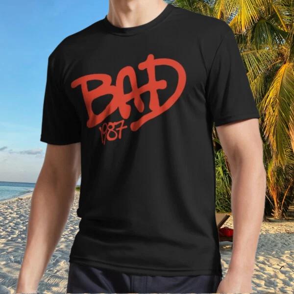 

Новая Рубашка Bad 1987 - Футболка с активным логотипом Смешная Размеры от S до 5XL 2XL
