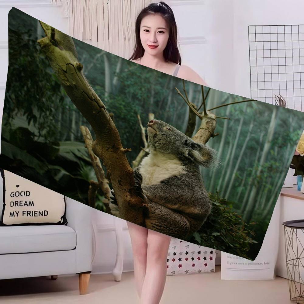 Koala Print Big Microfiber Beach Towels Quick Dry Towel Sand Beach Towels Pool Towel For Travel Swim Pool Yoga