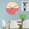 12 Inch 30cm New Chinese Style Imitation Wood Grain Bamboo Pattern Brushed Silent Clock Fashionable Living Room Personalized Creative Wall Clock