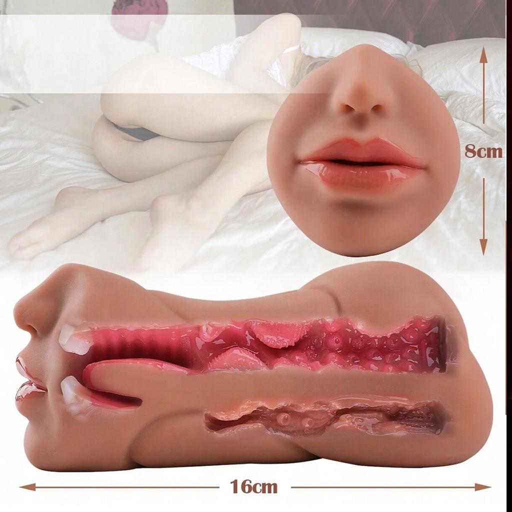 3 v 1 Pánský masturbátor zařízení Trojitá textura stimulátor Silikon bezpečný pro tělo Hands-free kapesní hračka Ergonomický design Kompaktní a přenosný