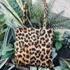 New Imitation Silk Retro Leopard Print Small Tote Bag Light Luxury Niche High-end Handbag Bag