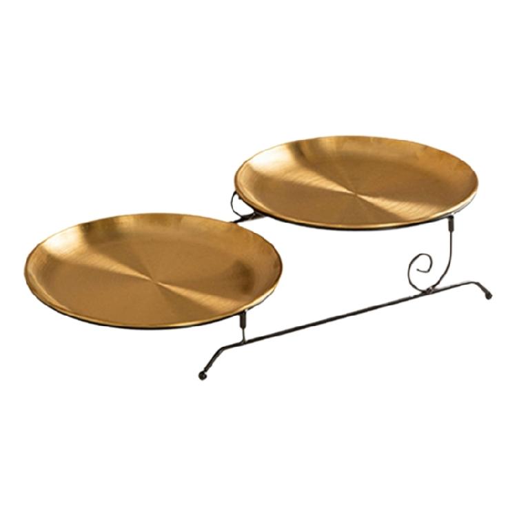 Practical Detachable Dessert Stand for Parties Detachable Fruit Serving Holder Metal Wedding Cake Display Plate